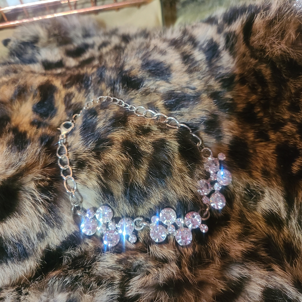 Elegant Silver and Pink Floral Bracelet